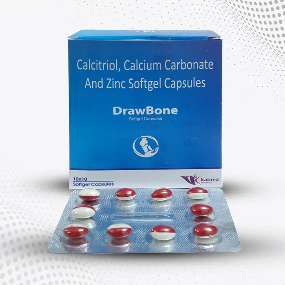 Softgel Calcitriol - 0.25 MCG + Calcium Carbonate 500 MG Eqvivalent to Elemental Ca 200 MG + Zn 7.5 MG