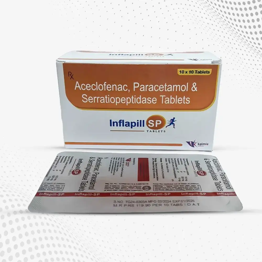 Aceclofenac + Paracetamol + Serratiopeptidase Tab