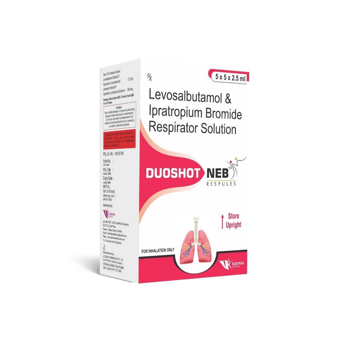 Levosalbutamol 1.25MG + Ipratropium Bromide 500 Mcg
