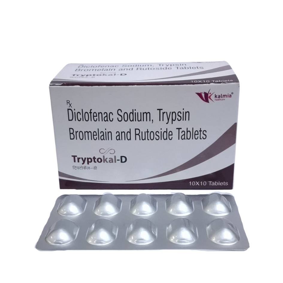 Diclofenac + Trypsin + Bromelain + Rutoside Tab