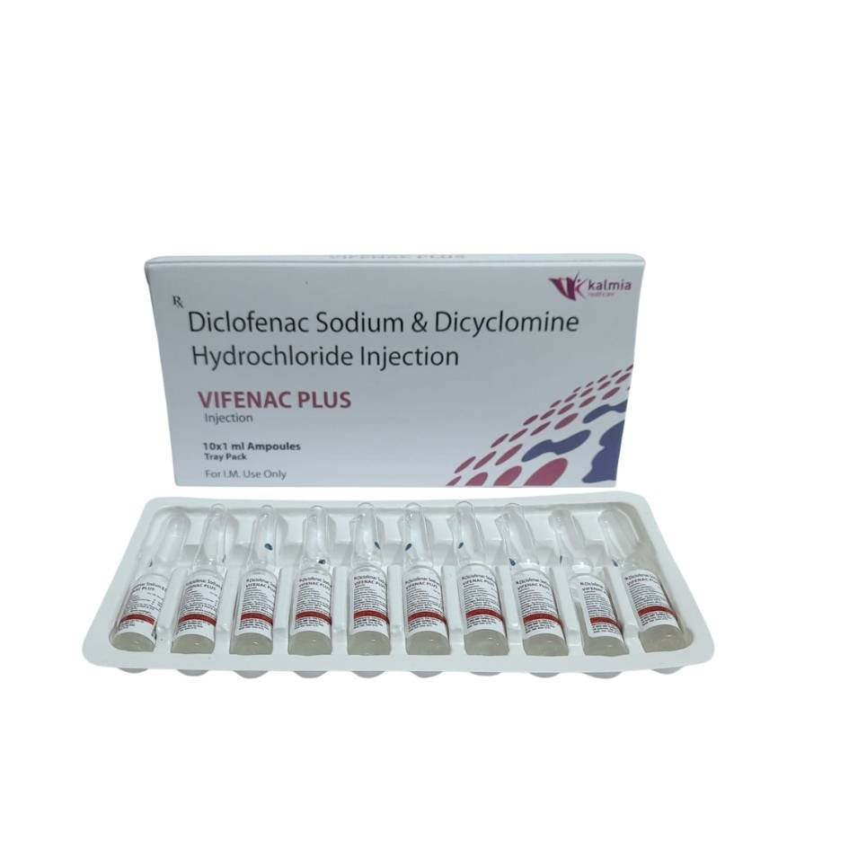 Diclofenac 50mg + Dicyclomine 20mg Inj